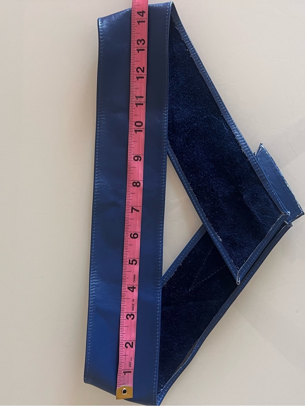 Boutique Blue Leather Statement Waist Belt Avant Garde Retro Wide Belt - Picture 9 of 12